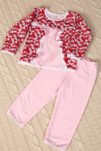 Н1 Пижама детская с оборочкой (цвет в ассортименте) - Студия Текстиля