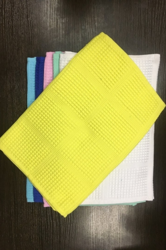 Е10 Полотенце вафельное 100% х/б (Жёлтое) - Студия Текстиля