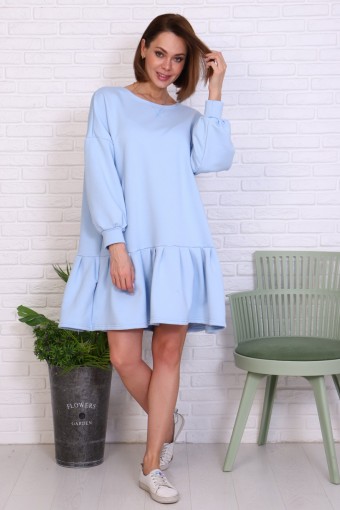 Д532 Платье Эсма (голубое) - Студия Текстиля