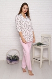 Б13 Пижама кокетка со стойкой (розовая) (Фото 3)
