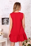 Д508 Платье Валерия без рукава (Красная) (Фото 3)