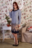 Д413 Платье Марго интерлок (Коричневые ромбы) (Фото 2)
