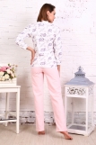 Б21 Пижама Рюша брюки (Розовая) (Фото 2)