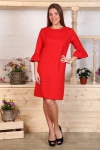 Д485 Платье Сати милано (Красное) - Студия Текстиля