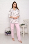 Б13 Пижама кокетка со стойкой (розовая) - Студия Текстиля
