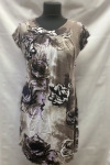 Д405 платье Марго вискоза (Цветы на сером) - Студия Текстиля
