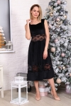 Д527 Платье Массандра (черное) - Студия Текстиля