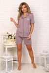 Б32 Пижама Сон с шортами (горох на пурпурном) - Студия Текстиля